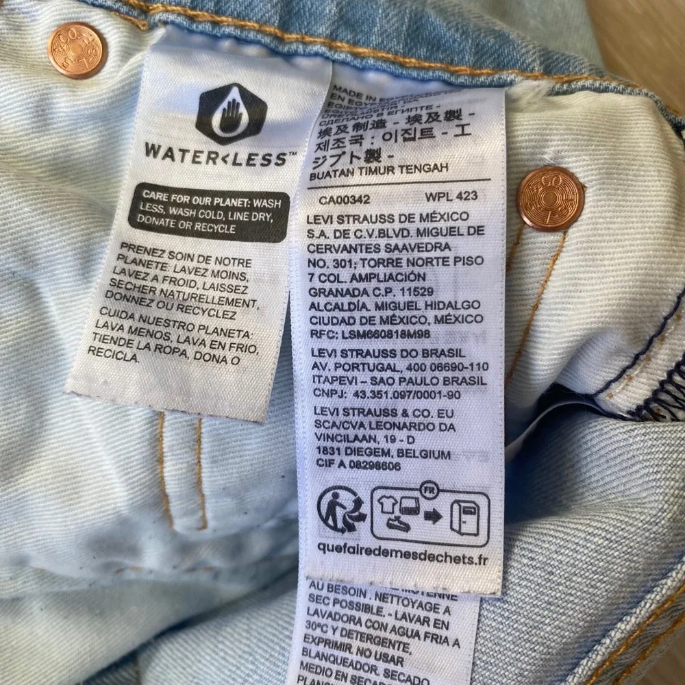 Levis Premium 511 Slim Fit Jeans Mens 30x30 Light Wash Blue Denim 04511-5038